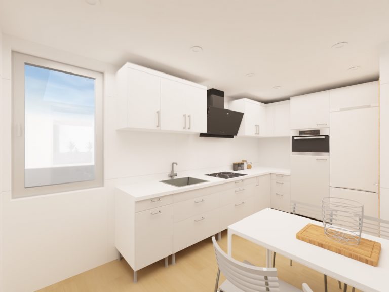 Cocina plano decoración